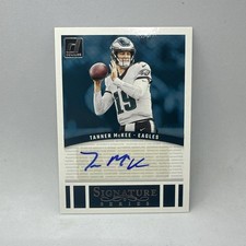 Tanner McKee 2024 Panini Donruss Signature Series Auto SP Eagles X