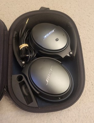 Bose QuietComfort QC25 Noise Cancelling Headphones Graphite/Blue W/ Case