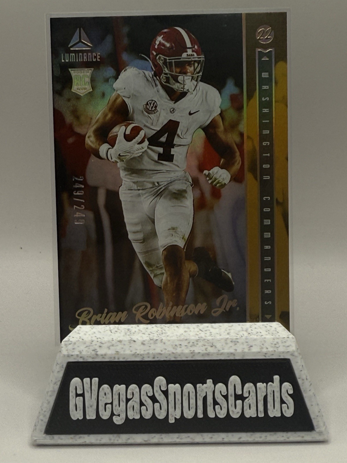 2022 PANINI LUMINANCE GOLD BRIAN ROBINSON JR. /249 WASHINGTON COMMANDERS #107