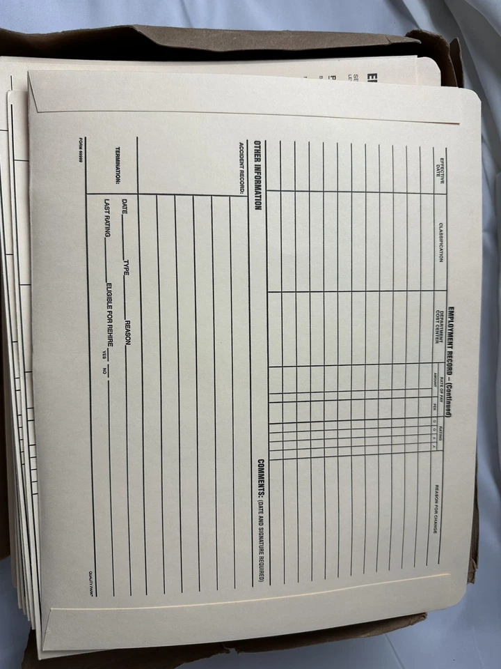 Новый - упаковка из 80 + сотрудника персонала записи файлы письмо размер куртки коробка C103 - Изображение 4 из 4