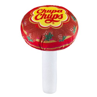 Chupa Chups Stofftier Erdbeere Lolly Pop Essen Motiv süß Plüsch rot