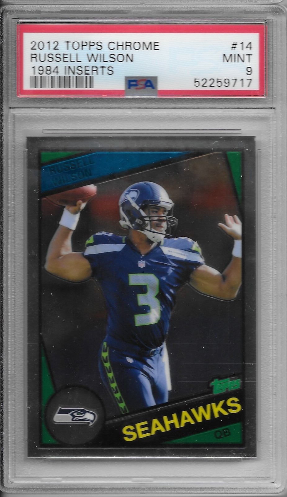 2012 Topps Chrome RUSSELL WILSON 1984 Insert RC - PSA 9 Mint