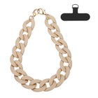 Phone Wrist Strap, 15" Acrylic Cellphone Chain with Tether Tab, Beige