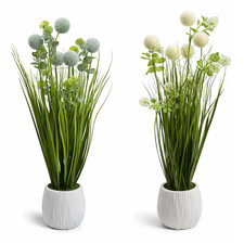 50cm Modern Faux Artificial Foam Ball Plants in Pot Silk