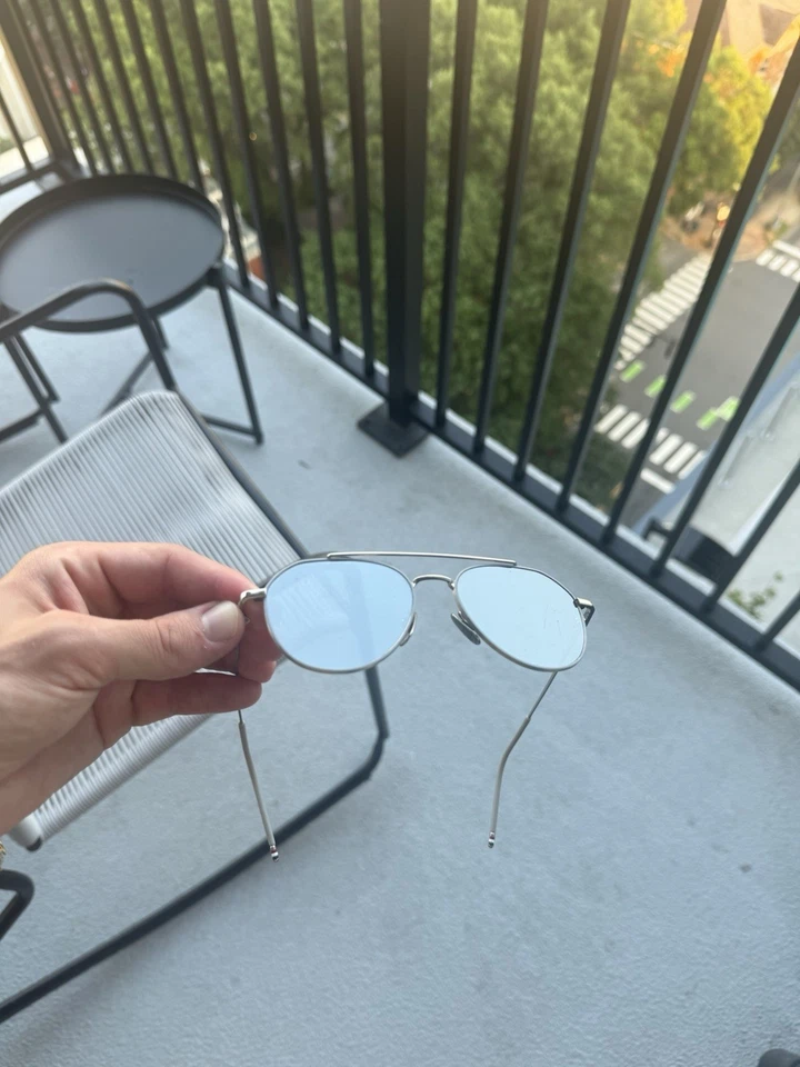 Gafas de sol Thom Browne UES801A - plateadas/grises con lentes espejadas plateadas Foto 2 de 4