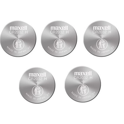 Maxell CR2032 lithium batteries -pack of 5 