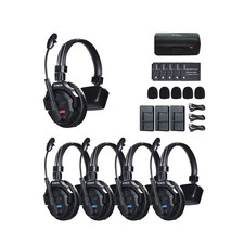 SYNCO XTalk X5 2.4GHz Wireless Headset Intercom System 5 Person Team Communic...