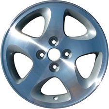15x6 Machined Medium Sparkle Silver Wheel Fits 1999-2003 Mazda Protege