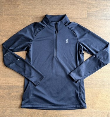 On Cloud  Run On Clouds  Women s 1/4 Zip Long Sleeve Climate Shirt Size Small S