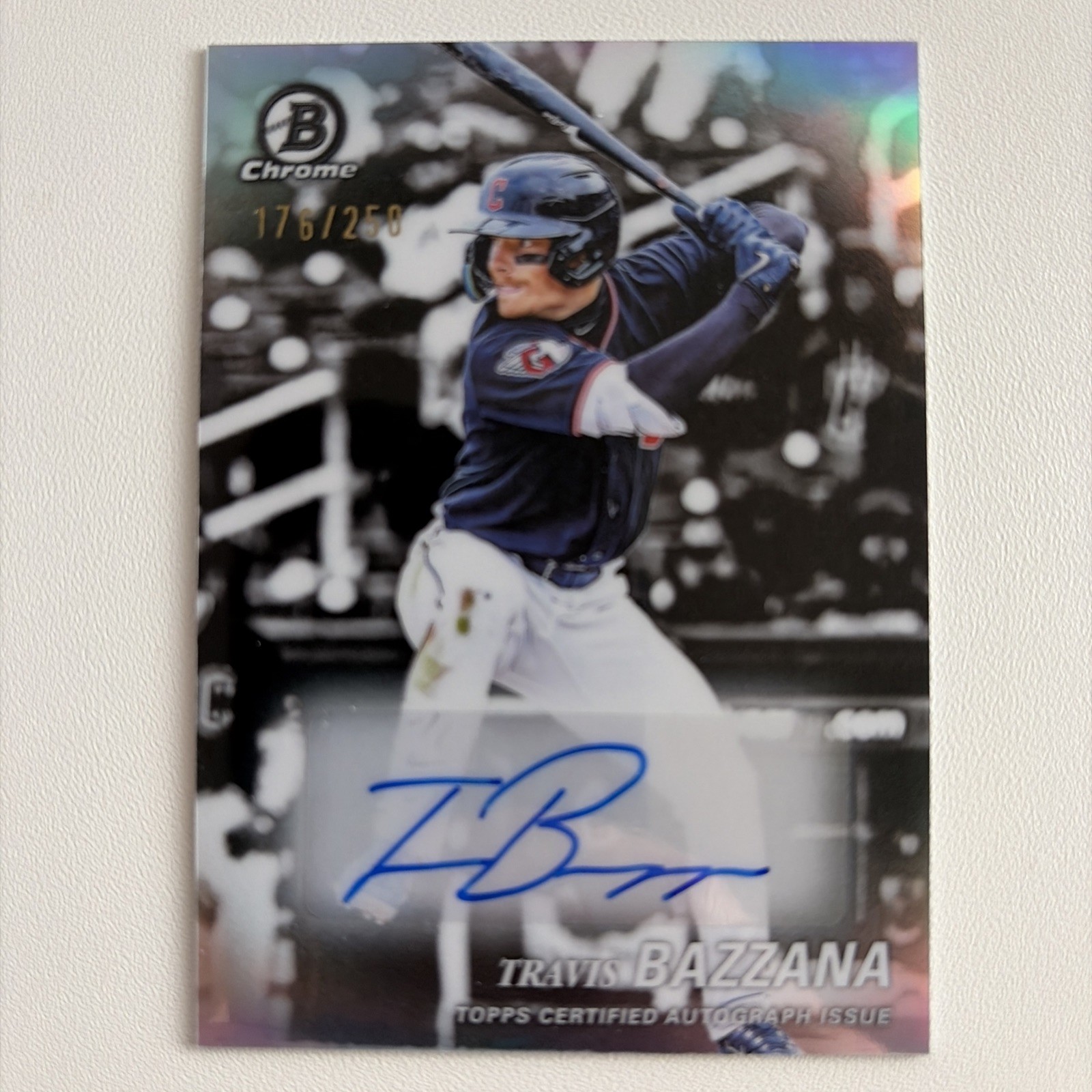 Travis Bazzana #AA-TB Baseball Cards 2025 Bowman Draft Achromatic Autograph trading card — raw and PSA graded price guide