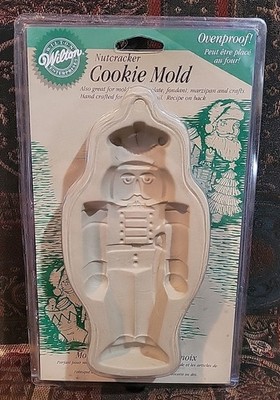 Wilton Christmas Cookie Mold Nutcracker NEW Ovenproof Stoneware 7''