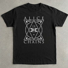 Alice Chains T-shirt 100% Cotton Black All size S-5XL Unisex Reprint Tee