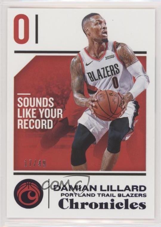 2018-19 Panini Chronicles Purple 17/49 Damian Lillard #18 kq9