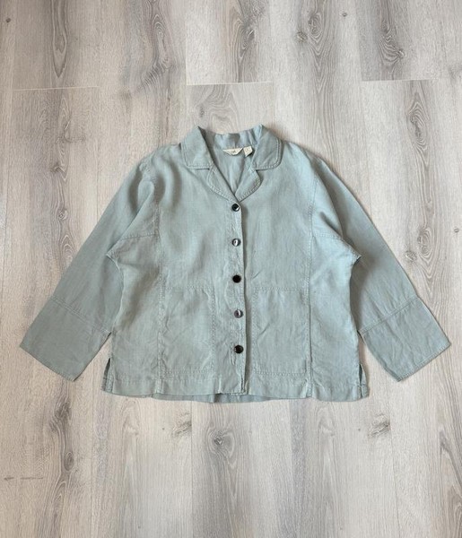 Women Puro Lino Blazer Grey Linen 40 / L / 48