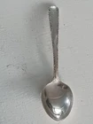 5 small sterling spoons Demitasse 4 1/2" monogram J. "Gorham Sterling Camellia"