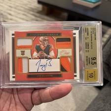 2020 Panini One - Rookie Quad Patch Autographs Joe Burrow Bronze /10 Auto/RPA