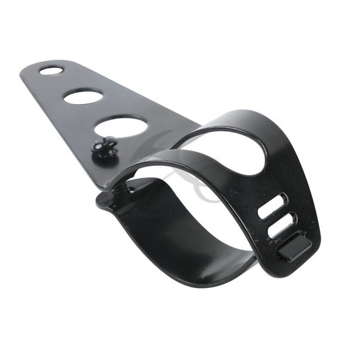 Chrome/Black 35-43mm Headlight Mount Bracket Fit For Harley Chopper Cafe Racer - Picture 8 of 10