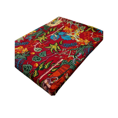 Farida Kahlo Print 5 Yard Cotton Fabric Red 42'' Wide Craft Sewing Fabric