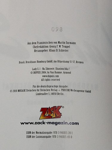 AYMOND VAN HAMME - DAMA S. - Zack Edt. - Banda 1 - 11 completo #1 limitado Z1 - Imagen 7 de 17