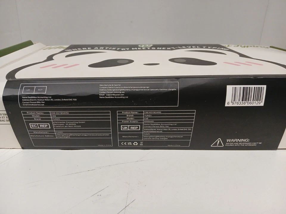 Teclado inalámbrico Yunzii C68 Panda con alfombrilla de ratón Foto 4 de 4