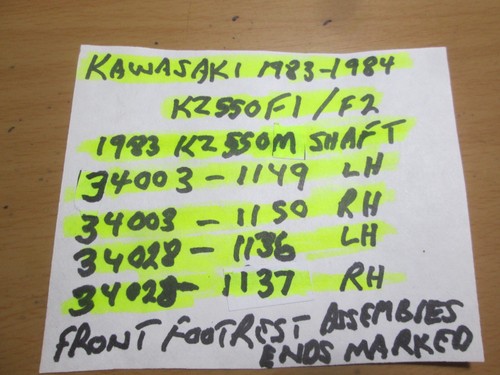 KAWASAKI 1983 - 1984 KZ550F1 / F2 1983 KZ550M 34003-1149 34003-1150 FRONT PEGS - Picture 20 of 20