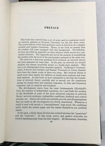Linear Network Analysis, S.Seshu. Wiley 1st ed 1959,3rd printing 1964, HC **VG** - 第 2/5 張圖片