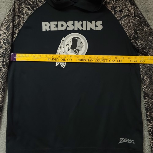 Zubaz Team Apparel NFL Redskins Mens Small Black Grey Camo Long Sleeves Hoodie - Picture 5 of 20