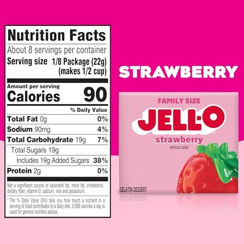 Jell-O Strawberry Gelatin Dessert Mix (6 Oz Box) - Picture 6 of 10