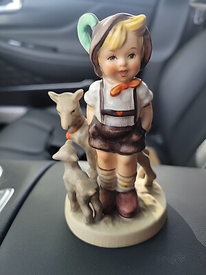 VINTAGE LITTLE GOAT HERDER (BOY) GOEBEL W GERMANY MJ HUMMEL SIGNED  / 1972-1979