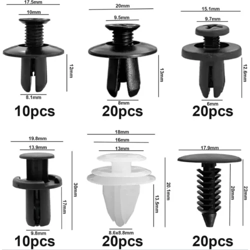 For Hyundai 6 Sizes Fixing Fastener Bumper Fender Liner Push Type Retainer Clips - Picture 5 of 16