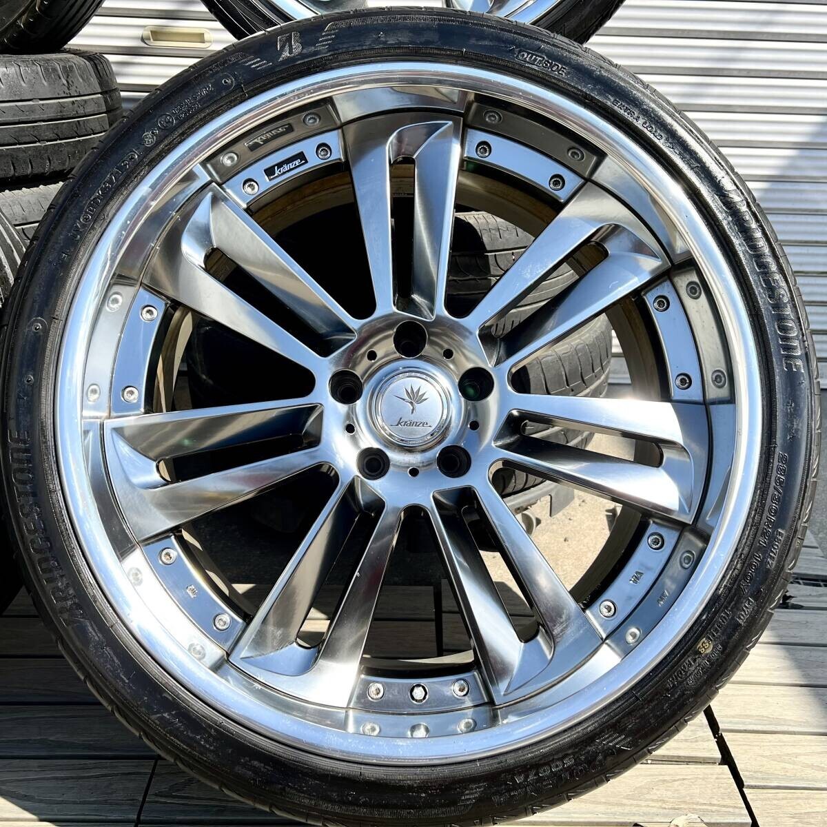 Weds Kranze Glossa 21in 9J+30 10J+37 5x120 Deep Rim Wheels 4 For