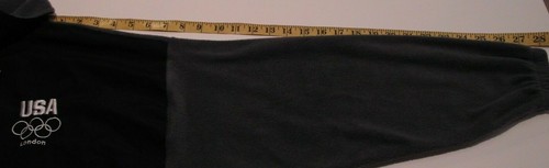 VTG 2012 London USA Olympic Jacket Committee Fleece Large Black Gray 2 Tone EUC - Picture 10 of 11