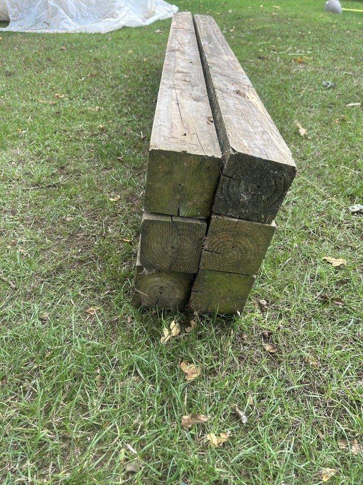wooden fence posts 4x4 6ft 10cm 180cm Long 6 Lengths eBay