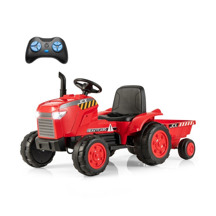12V Battery Kids Ride On Tractor Toy Remote Control Detachable