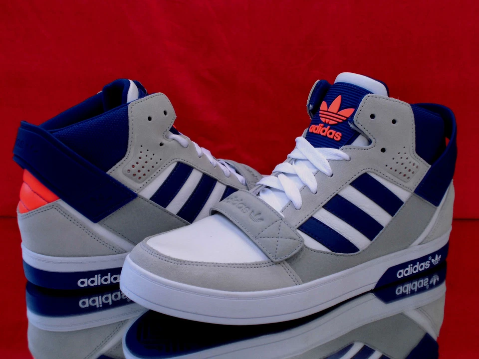 Baskets Adidas Originals Hardcourt Defender Hight-Top blanc/gris/bleu Q22070 neuves ! - Photo 4/4