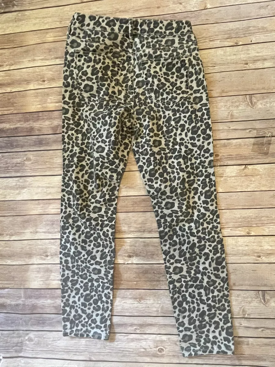 LOFT BROWN Black CHEETAH Leopard Animal PRINT Pants JEANS SZ 26 eBay