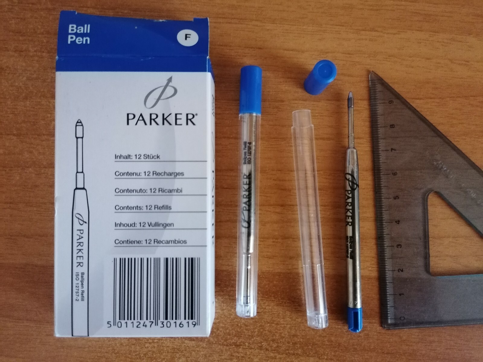 Refill Parker QuinkFlow Per Penna A Sfera, Punta Media, Inchiostro Blu. Scrittura Fluida E Certificata Per Documenti. Ricarica Originale. - 3