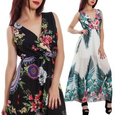 Woman Dress Long Floral Pattern Veiled Elegant JL-2679