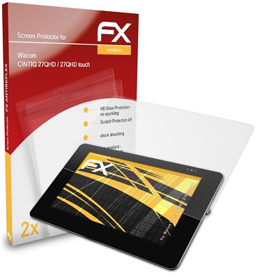 atFoliX 2x Schutzfolie für Wacom CINTIQ 27QHD / 27QHD touch matt&stoßfest