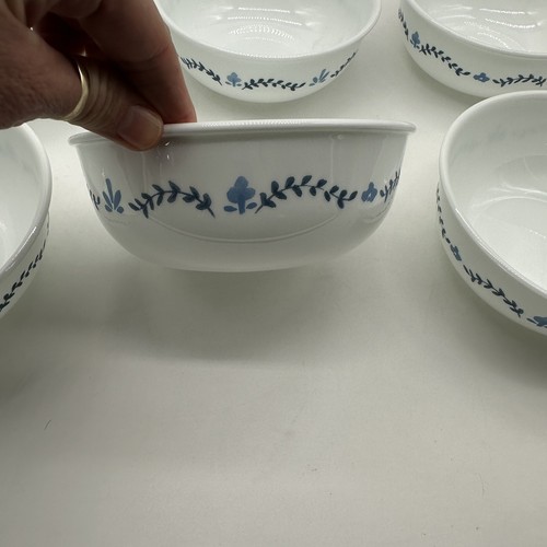 Set of 6 New Corelle Portofino Vitrelle Blue White Soup Cereal Bowls 5 3/4" Bowl - Picture 2 of 3