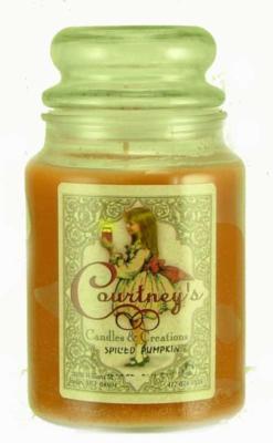 Spiced Pumpkin - Courtneys Candles Maximum Scented 26oz Large Jar Candle