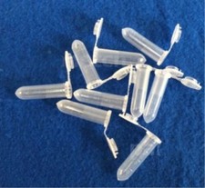 New 100pcs 0.2ml Cylinder Bottom Micro Centrifuge Tubes w Caps Clear