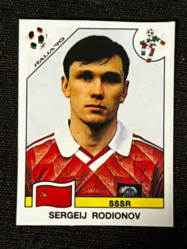 STICKER PANINI WORLD CUP ITALY 90 SERGEIJ RODIONOV SSSR URSS # 151 RECUP REMOVED