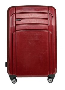 calvin klein red suitcase