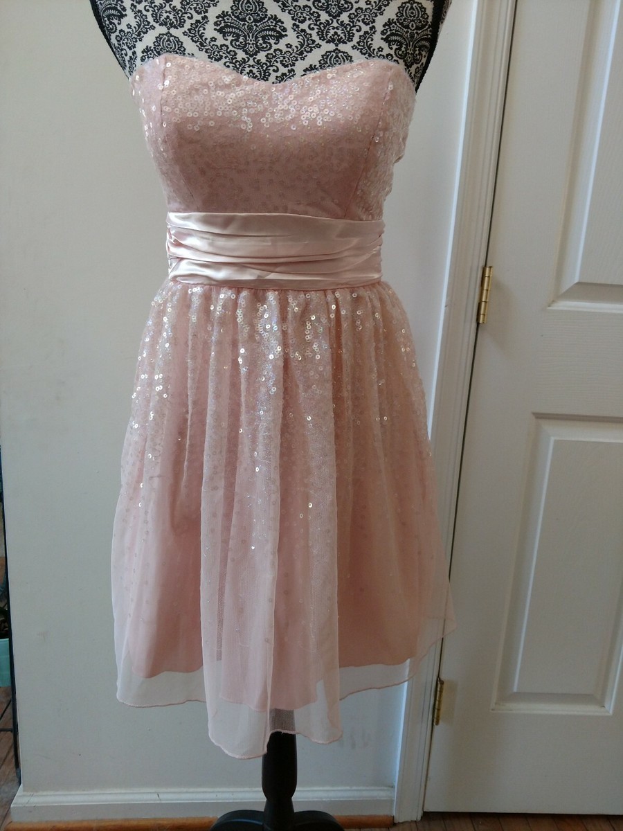 speechless strapless sequin dress Speechless Strapless Royal Blue Sequin Dress Party Dance Prom Sz Sm EUC