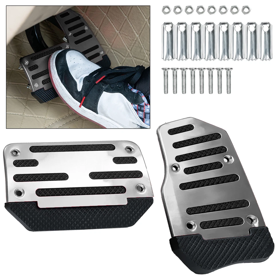 2x Car Universal NonSlip Automatic Foot Brake & Gas Pedal Pad Cover Kit Non-Slip - Image 3 of 4