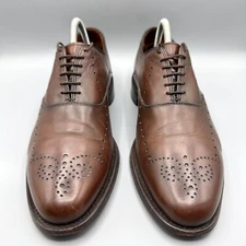 Allen Edmonds Oxfords Weybridge Shoes Mens 8.5 D Brown Medallion Punch Holes