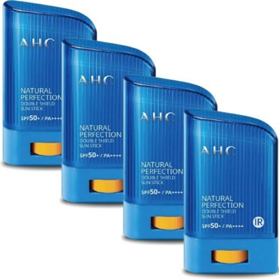 AHC Natural Perfection Double Shield Sun Stick Blue | 22g x 4   SPF50+ PA++++ |
