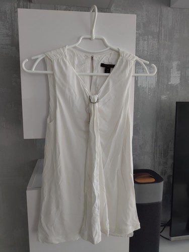 Louis Vuitton France Viscose White Womens Blouse Top Shirt Tunic Tank Small - Afbeelding 2 van 18