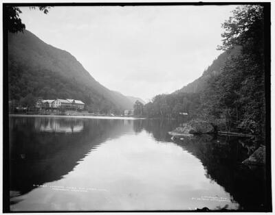 Cascade House and upper lake, Adirondack Mountains  c1900 OLD PHOTO